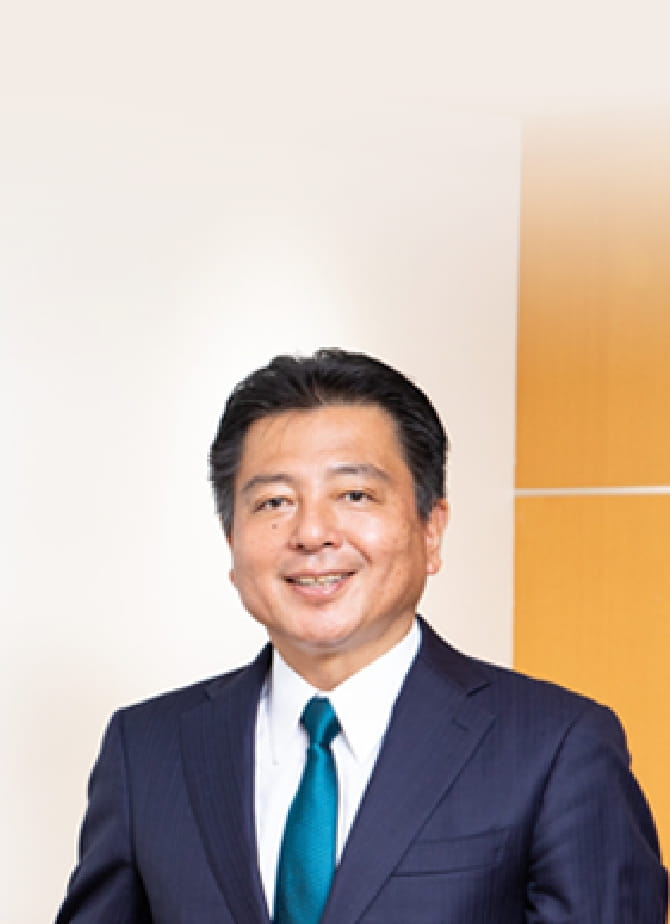 We contribute to the realization of a sustainable society through corporate activities based on human resources and trust. Representative Director and President Masakazu Haneda